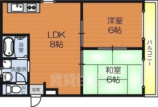 サウスパーク浜寺【3階】の間取り