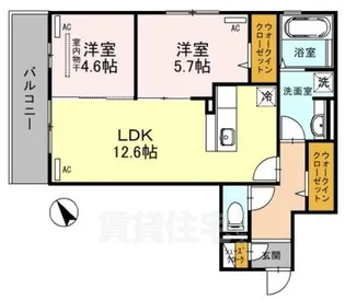 TIMBER BROOK【1階】の間取り