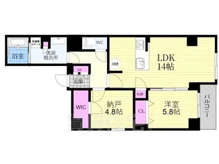 CALM河原町二条【2階】の間取り