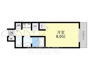 アスリート新大阪【606号室】の間取り