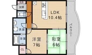 ラクロス丹波橋【2階】の間取り