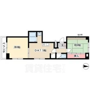 メゾンアコール【4階】の間取り