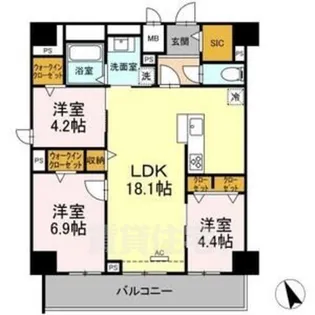 アーデルドルフ東山【6階】の間取り