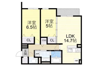 クラシスト瑞光【1階】の間取り