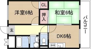 新大阪ロイヤルハイツ【3階】の間取り
