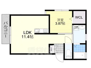 プレミエール住吉【1階】の間取り