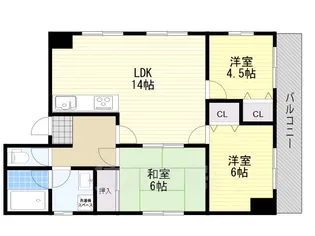 コンフィデンス檜マンション【6階】の間取り