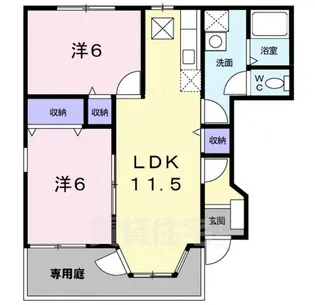 ドゥージャン【1階】の間取り