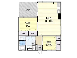 イースト33神宮前【4階】の間取り