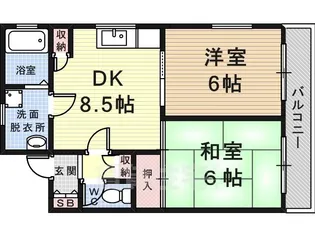ロジュマンヴェール【2階】の間取り