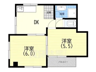 片山マンション【16号室】の間取り