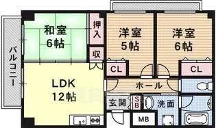 クレール桜ヶ丘【1階】の間取り