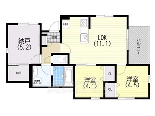 サンライズ平和台【1階】の間取り