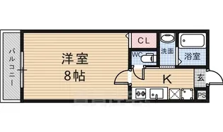 アークリード千本今出川【1階】の間取り