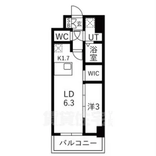メイクスアート浄心【9階】の間取り