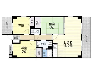 コートヒルズ【6階】の間取り