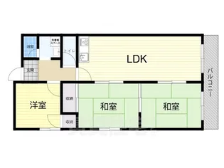 ソシアハイツOKUDA【1階】の間取り