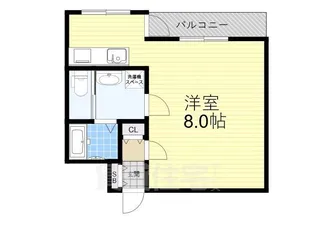 ウェルバート瓜破【3階】の間取り