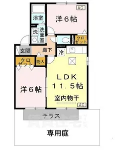 アルカディア D棟【1階】の間取り