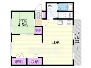 新北野コーポA棟【502号室】の間取り