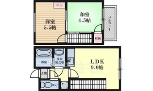 メゾネット豊【1階】の間取り