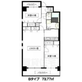 ティンガーラ石川橋【4階】の間取り
