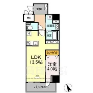 アーデルドルフ東山【4階】の間取り