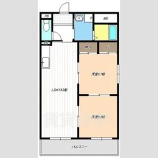 第5グランドハイツ鬼頭【3階】の間取り