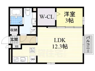 メゾンカムス【2階】の間取り