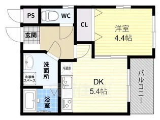 フウキパレス山本【2階】の間取り