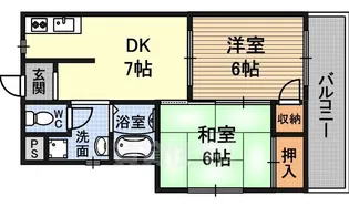 メゾンエルセビア【2階】の間取り