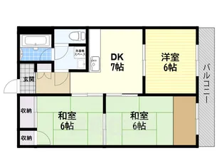 グランコート香芝【4階】の間取り