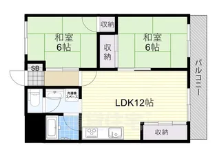 セントラルハイツくずは【1階】の間取り