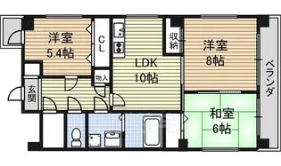 メゾン東大曽根【5階】の間取り