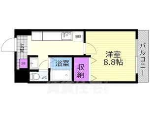 ハウスセゾン四条通【3階】の間取り