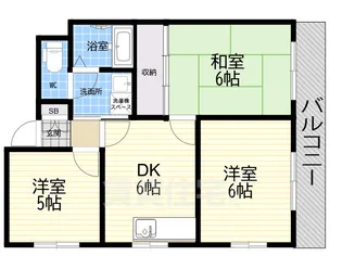 ベルメゾン香櫨園【2階】の間取り