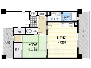 阪急西宮マンション【2階】の間取り