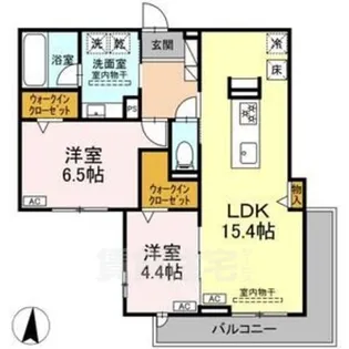 セレスティア檀溪通【1階】の間取り
