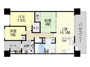 トーカンジェネラス香里丘ステラシティ【8階】の間取り