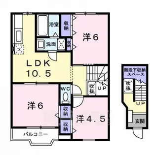 ヒューマンビレッジA【2階】の間取り