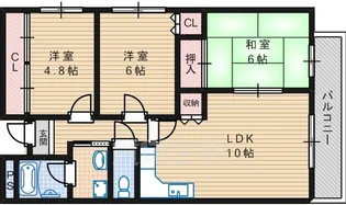 エスポワール金岡【1階】の間取り