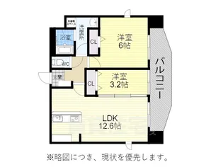 アランヴェール覚王山【8階】の間取り