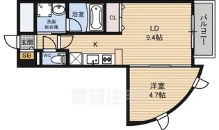 エル・セレーノ東三国【4階】の間取り