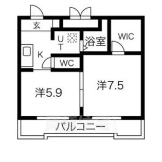 「サンガーデン山科」【4階】の間取り