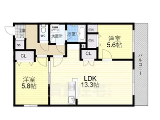 リゼ西宮仁川【3階】の間取り