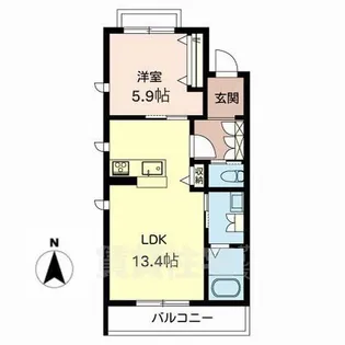 シャーメゾン春風【3階】の間取り