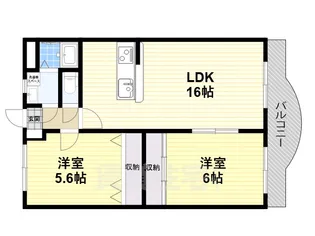 プランドール大和八木2【3階】の間取り