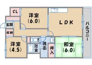 ツインアルカディア【1階】の間取り