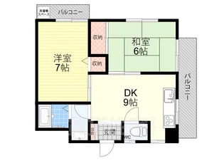 南豊中シンワハイツ【3階】の間取り