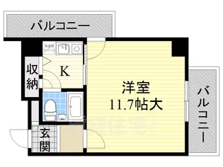 十三本町ユニハウス【3階】の間取り